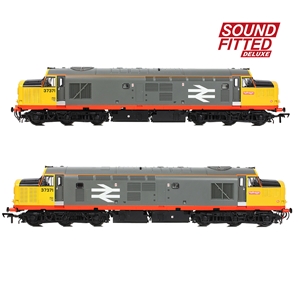 35-305SFX Class 37/0 Centre Headcode 37371 BR Railfeight (Red Stripe) SOUND FITTED DELUX-6