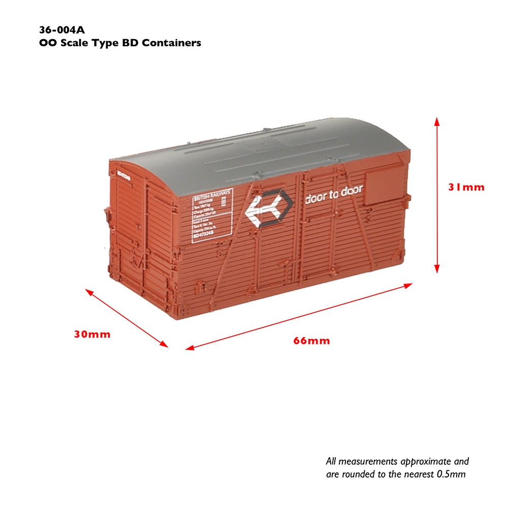 Bachmann Europe plc - Type BD Containers BR Bauxite (x1) & BR Crimson (x2)