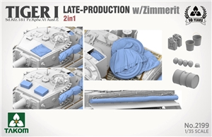 German WWII Tiger I Late/Late Command w/ Zimmerit 2 in 1