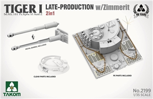 German WWII Tiger I Late/Late Command w/ Zimmerit 2 in 1