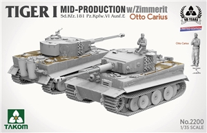 German Army Tiger I Mid Tank w/ Zimmerit & Otto Carius Figure LE