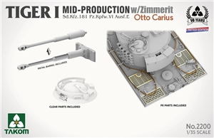 German Army Tiger I Mid Tank w/ Zimmerit & Otto Carius Figure LE