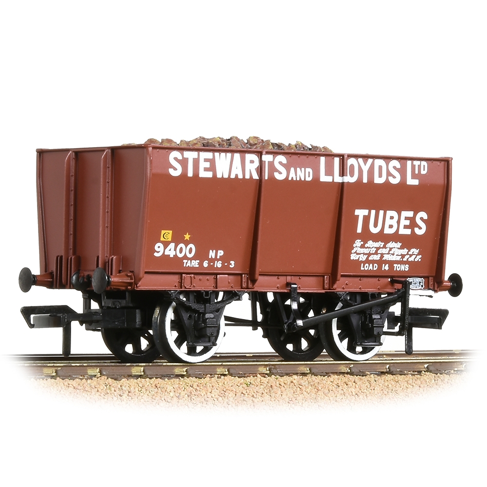 16T Steel Slope-Sided Mineral Wagon 'Stewart & Lloyds' Red [WL]