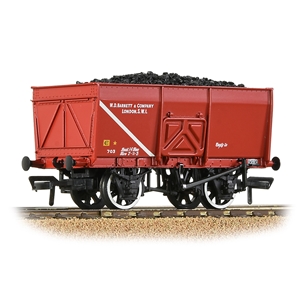 16T Steel Slope-Sided Mineral Wagon 'WD Barnett & Co.' Red [WL]