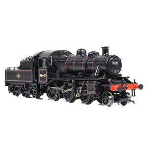 372-628A - LMS Ivatt 2MT 46447 BR Lined Black (Late Crest) - 1