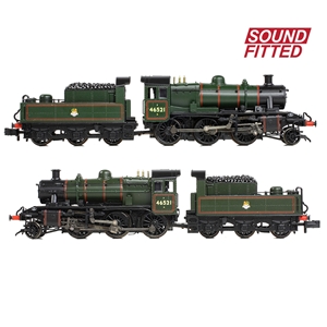 372-630SF - LMS Ivatt 2MT 46521 BR Lined Green (Early Emblem) SOUND FITTED - 1