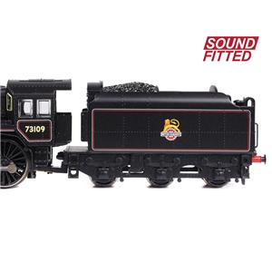 372-727ASF - BR Standard 5MT with BR1B Tender 73109 BR Lined Black (Early Emblem) SOUND FITTED - 1