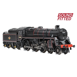 372-729SF - BR Standard 5MT with BR1 Tender 73050 BR Lined Black (Late Crest) SOUND FITTED - 1