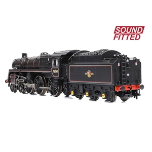 372-729SF - BR Standard 5MT with BR1 Tender 73050 BR Lined Black (Late Crest) SOUND FITTED - 2