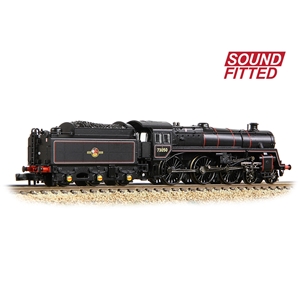 372-729SF - BR Standard 5MT with BR1 Tender 73050 BR Lined Black (Late Crest) SOUND FITTED - 5