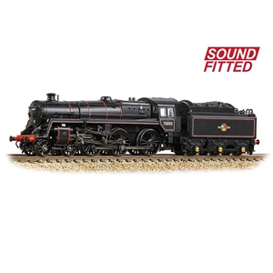 372-729SF - BR Standard 5MT with BR1 Tender 73050 BR Lined Black (Late Crest) SOUND FITTED