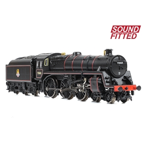372-730SF - BR Standard 5MT with BR1C Tender 73065 BR Lined Black (Early Emblem) SOUND FITTED - 2