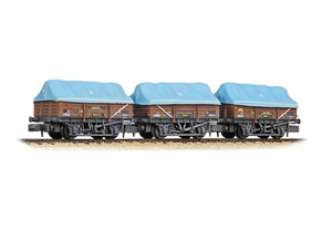 377-491 5 Plank China Clay 3-Wagon Pack BR Bauxite (TOPS) with Tent Canopy [W]