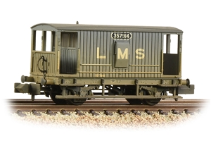 377-750A MR 20T Brake Van with Duckets LMS Grey