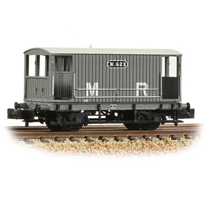 MR 20T Brake Van without Duckets Midland Railway Grey