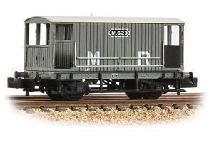 MR 20T Brake Van without Duckets Midland Railway Grey
