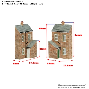 Low Relief Rear Of Terrace - Right Hand, Blue Door