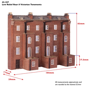 Low Relief Rear of Victorian Tenements