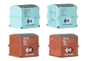 Type A Containers BR Bauxite (x2) & Type AF Cont. BR Ice Blue (x2)