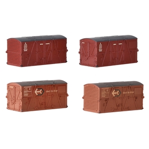 379-393 Type BD Containers BR Bauxite (x2) & BR Crimson (x2)