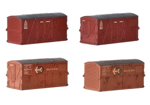 Type BD Containers BR Bauxite (x2) & BR Crimson (x2)