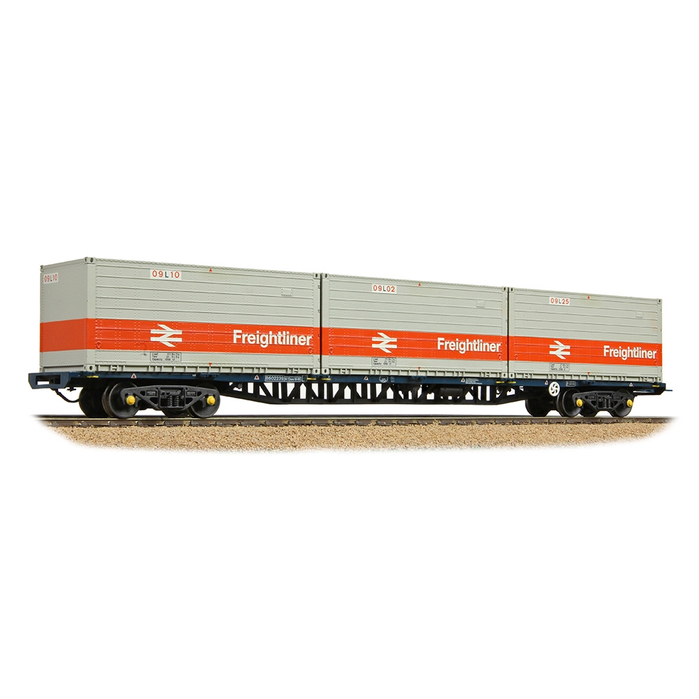 BR FFA Inner Flat BR Blue, 3 x Type L Freightliner Containers
