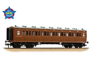 39-871 - LNWR 50ft Arc Roof Third Corridor M&GN Brown