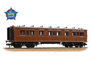39-871A - LNWR 50ft Arc Roof Third Corridor M&GN Brown