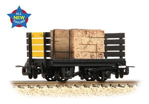 393-175 RNAD Flat Wagon Planked Ends RNAD Dean Hill with Sleeper Load [WL]