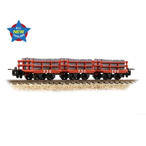 393-228 Dinorwic Slate Wagons with sides 3-Pack Red [WL]