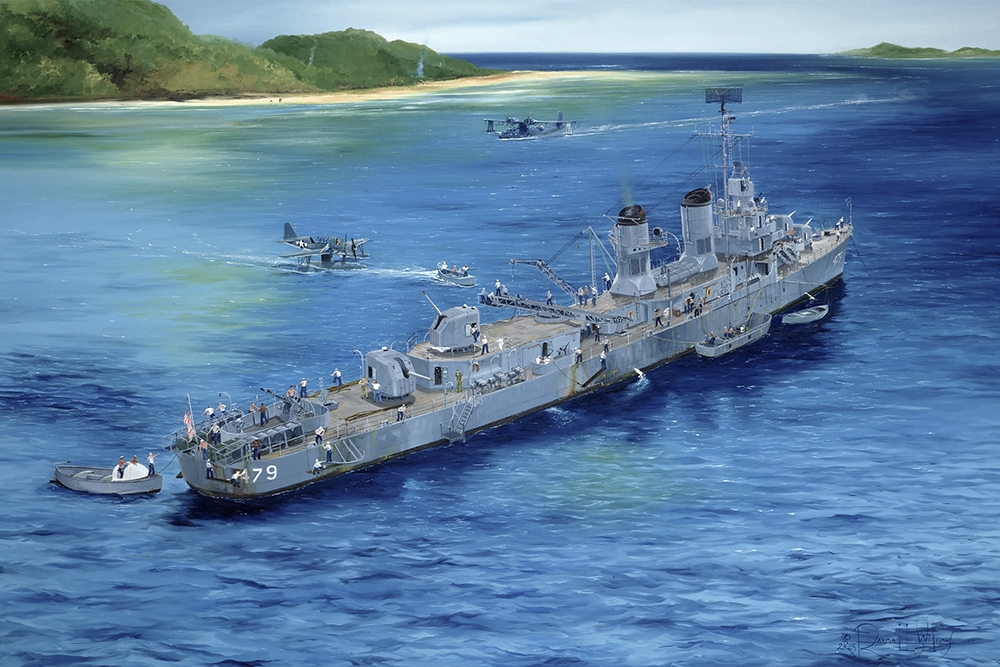 US Navy USS Stevens DD-479 Fletcher Class Destroyer