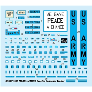 US Army M1001 w/ M790 Erector Launcher Trailer