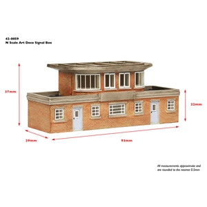 42-0059 Art Deco Signal Box - Dims