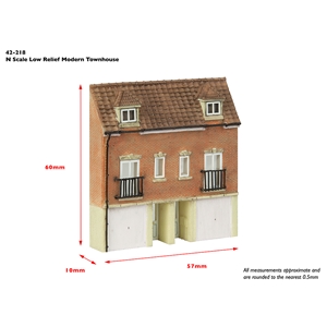 42-218 Low Relief Modern Town Houses Dims