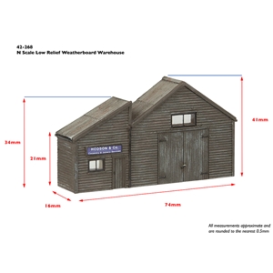 42-268 Low Relief Weather Boarded Warehouse