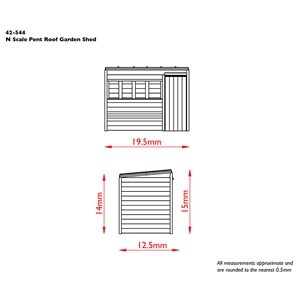 42-544 Pent Roof Garden Shed