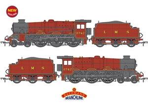 LMS Jubliee with Riveted Tender 5742 'Connaught' LMS Crimson Lake