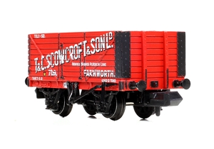8 Plank Wagon End Door 'T & C. Scowcroft & Son Ltd' Red