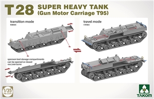 US Army T28 Super Heavy Tank/Gun Motor Carriage T95