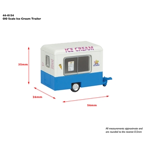 44-0154 Ice Cream Trailer - Dims