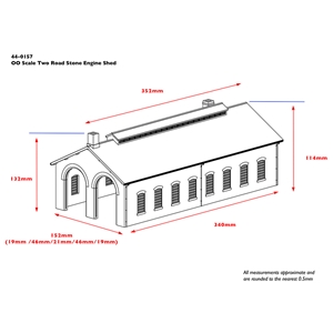 44-0157 Two Road Stone Engine Shed (dims)