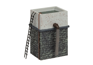 44-0166 Narrow Gauge Stone Water Tower Dims