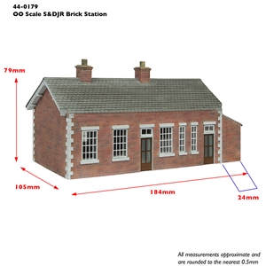44-0179A S&DJR Brick Station Green and Cream - DIMS