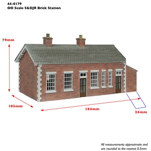 44-0179B S&DJR Brick Station Chocolate and Cream - DIMS