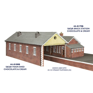 44-0179B S&DJR Brick Station Chocolate and Cream-1