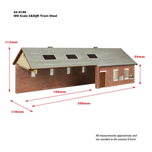 44-0180A S&DJR Train Shed Green and Cream -DIMS