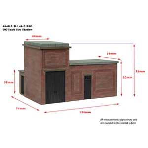 44-0181B - Lineside Brick Substation BLACK - DIMS