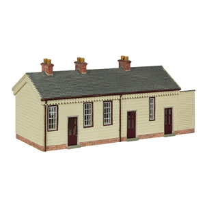 44-0187B S&DJR Wooden Station Building Chocolate and Cream