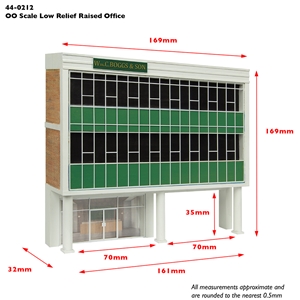 44-0212G Low Relief Raised Office Green - DIMS