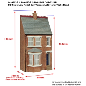 44-0214R - Low Relief Right Hand Bay Terrace Red - DIMS